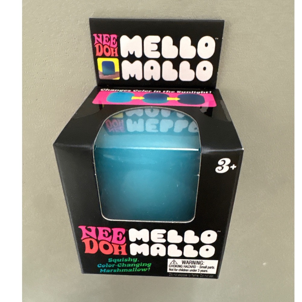 Schylling NeeDoh Mello Mallo Color Changing Squishy Marshmallow Toy Blue 26094HY